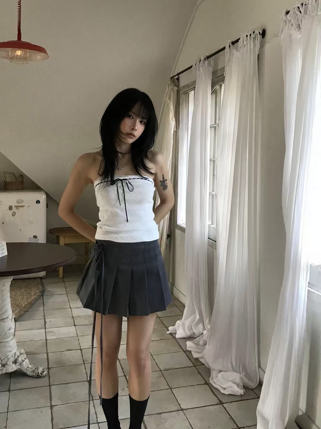 【暗花Lace Tube Top】Opal Lace Tube Top