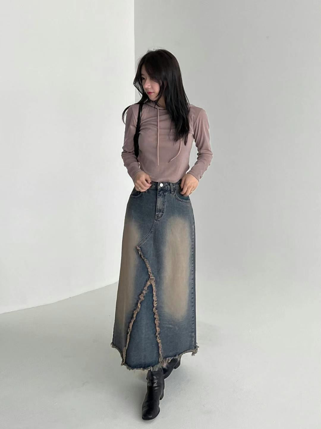 【復古牛仔長裙🦕】Denim Maxi Skirt