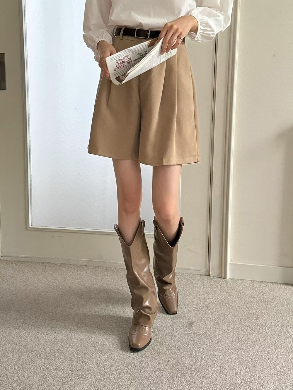 【2025大熱！】 Leather Western Boots