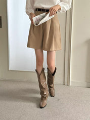 【2025大熱！】 Leather Western Boots