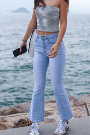 【小個子喇叭褲】Petit Light Blue Flare Jeans