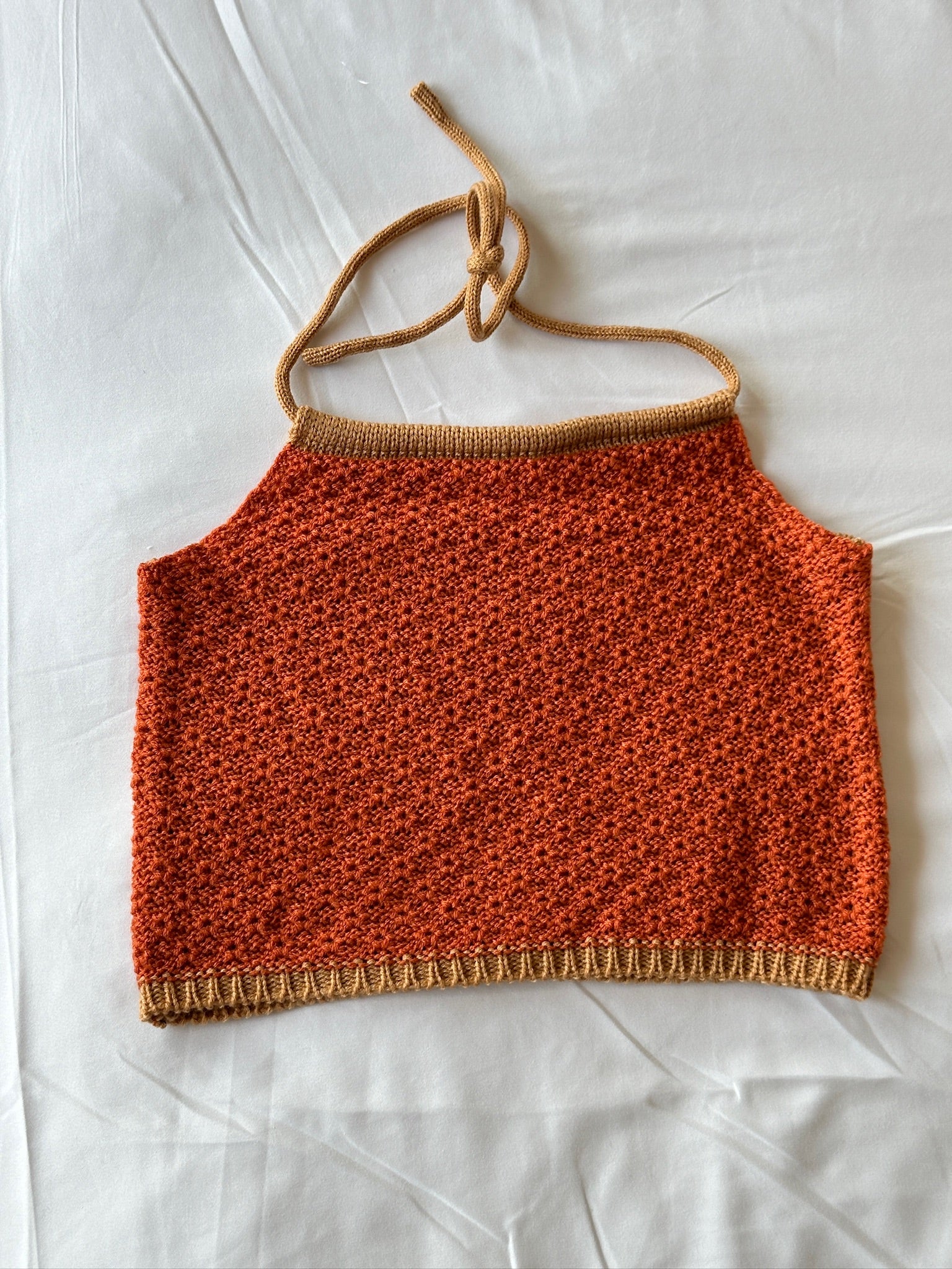 #T196 Basic Solid Knit Halter Top