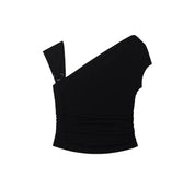 Mina Solid Single Shoulder Top