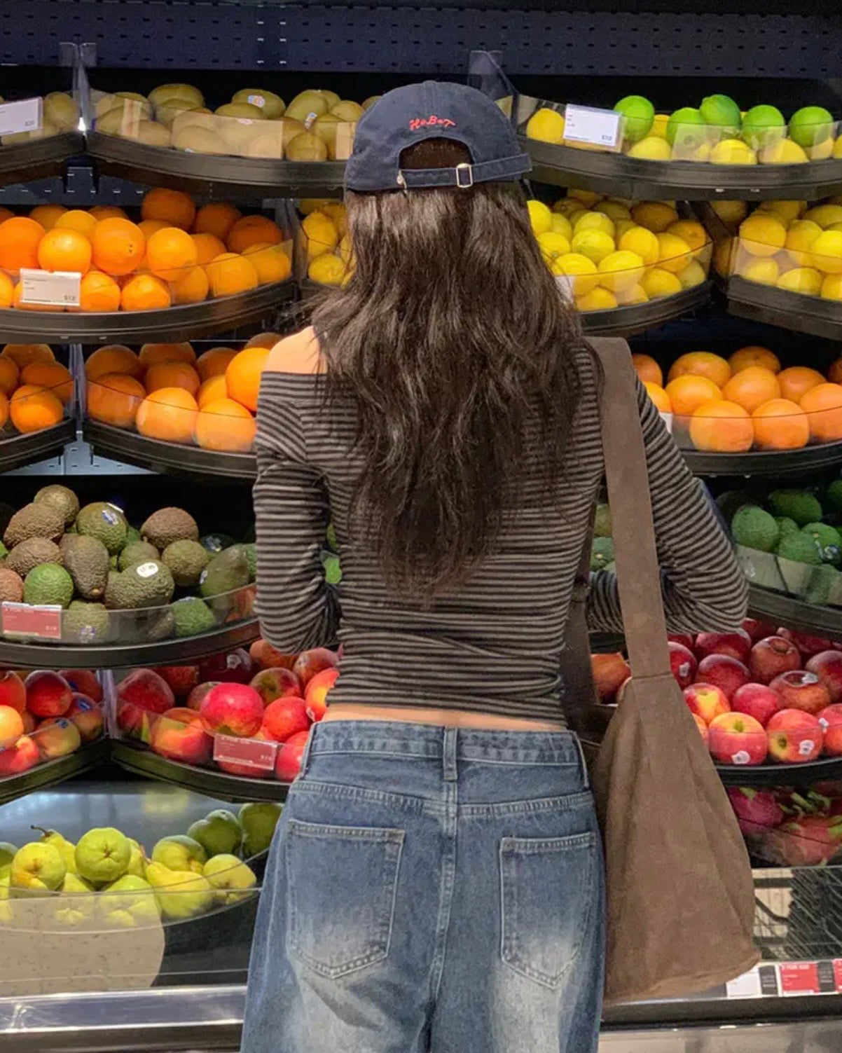 【衣櫃必備系列✨】Basic Striped Single Shoulder Top