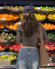 【衣櫃必備系列✨】Basic Striped Single Shoulder Top