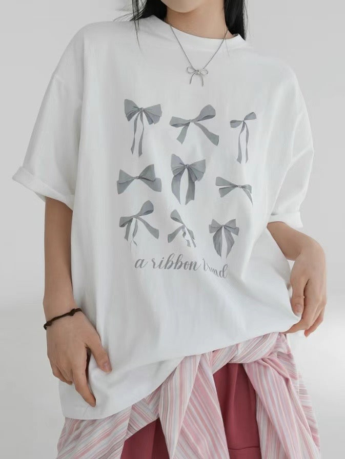 A Ribbon Trend Oversized T-Shirt