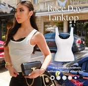 Tank top with lace inner