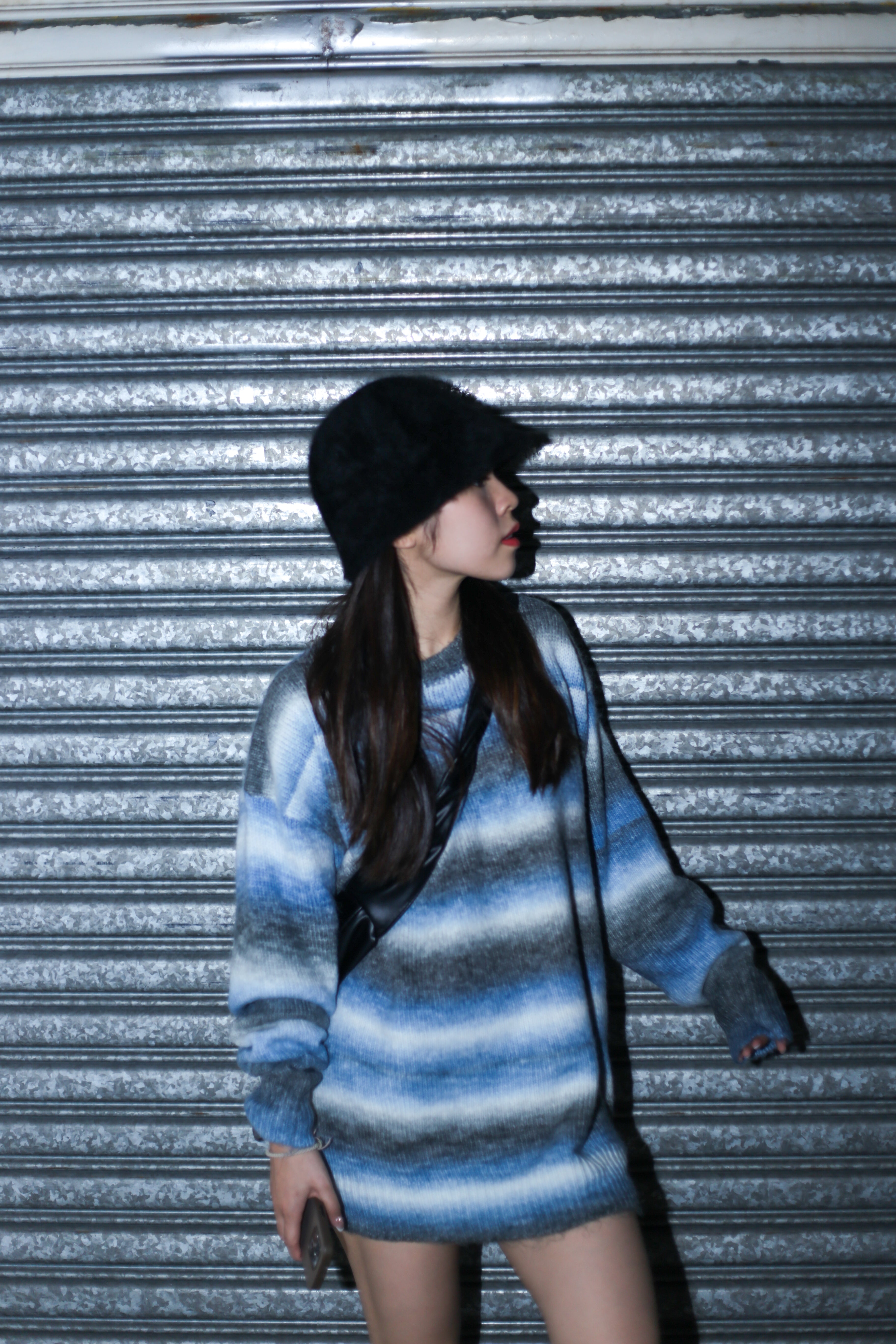 【情侶必入👩🏻‍🤝‍👨🏼銷量超過150件🔥】Elfie Striped Round Neck Long Sweater