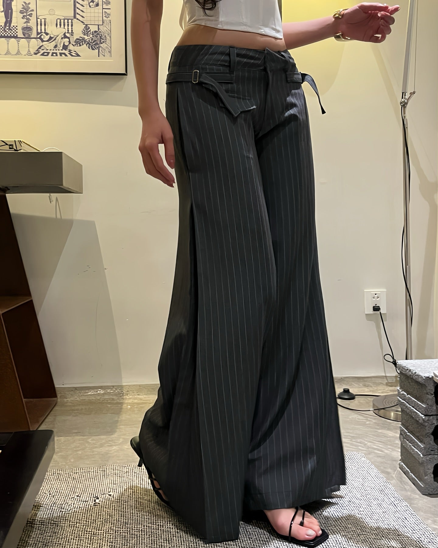 JIRA low-rise wide leg pants