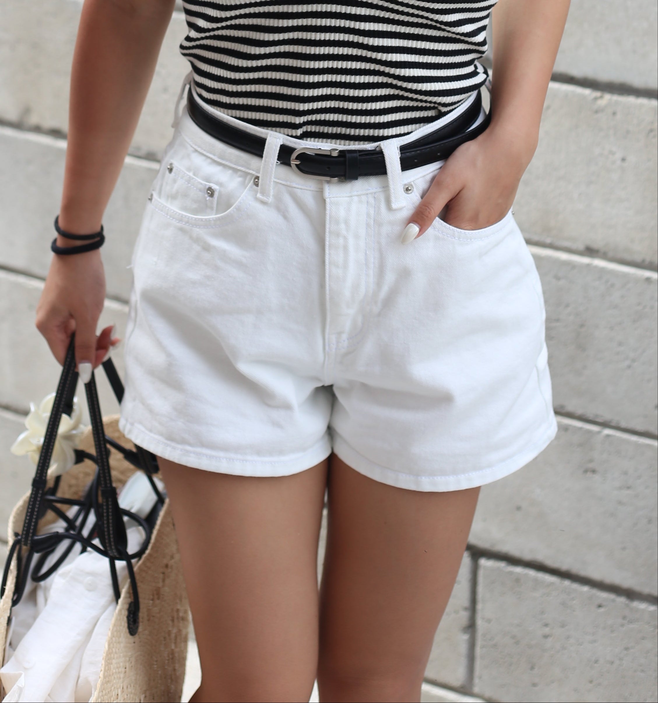 【經典百搭小白褲】Everyday White Denim Shorts