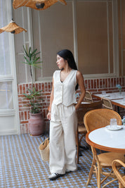 【顯腳長！知性直腳細條紋長褲】Striped Cozy Pants