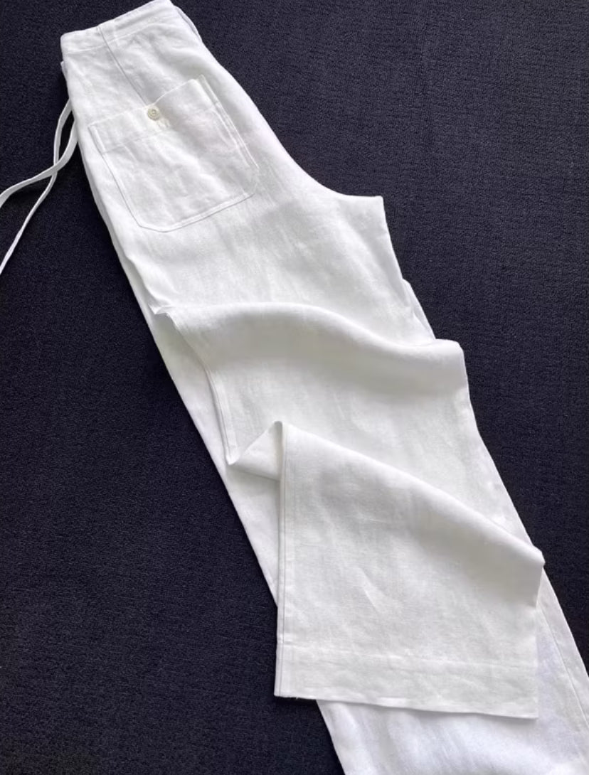 Straight Leg Linen Pants(100% Linen)