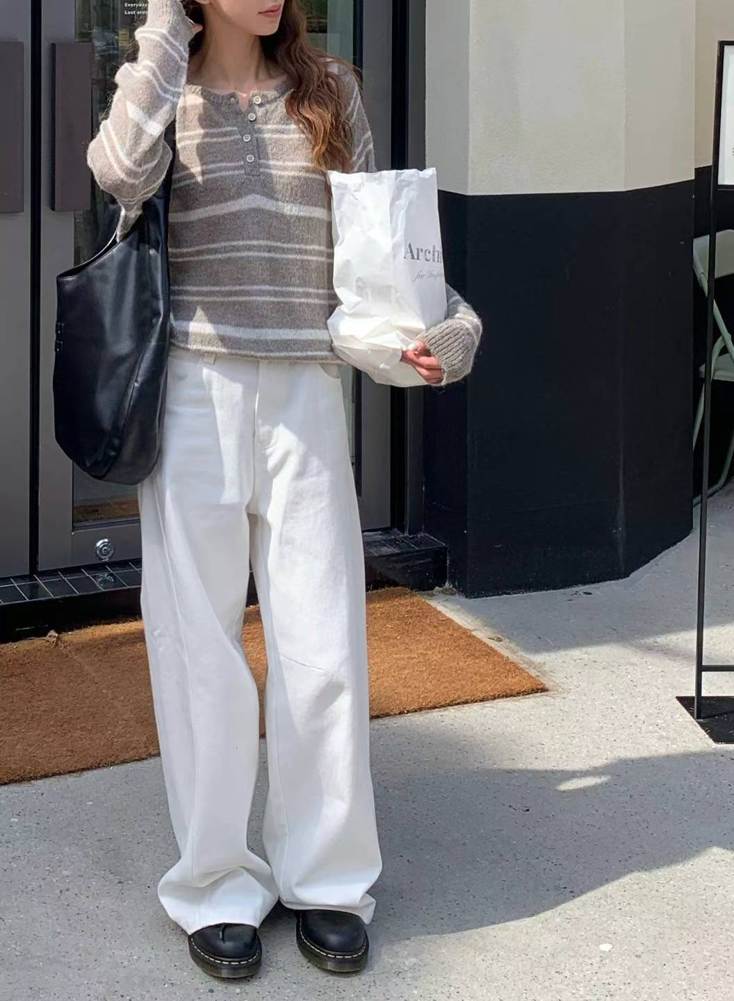 【秋冬必備｜透膚感Max！】See Through Striped Cardigan