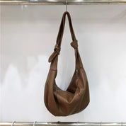 Solid Croissant Ajustable Strap Bag