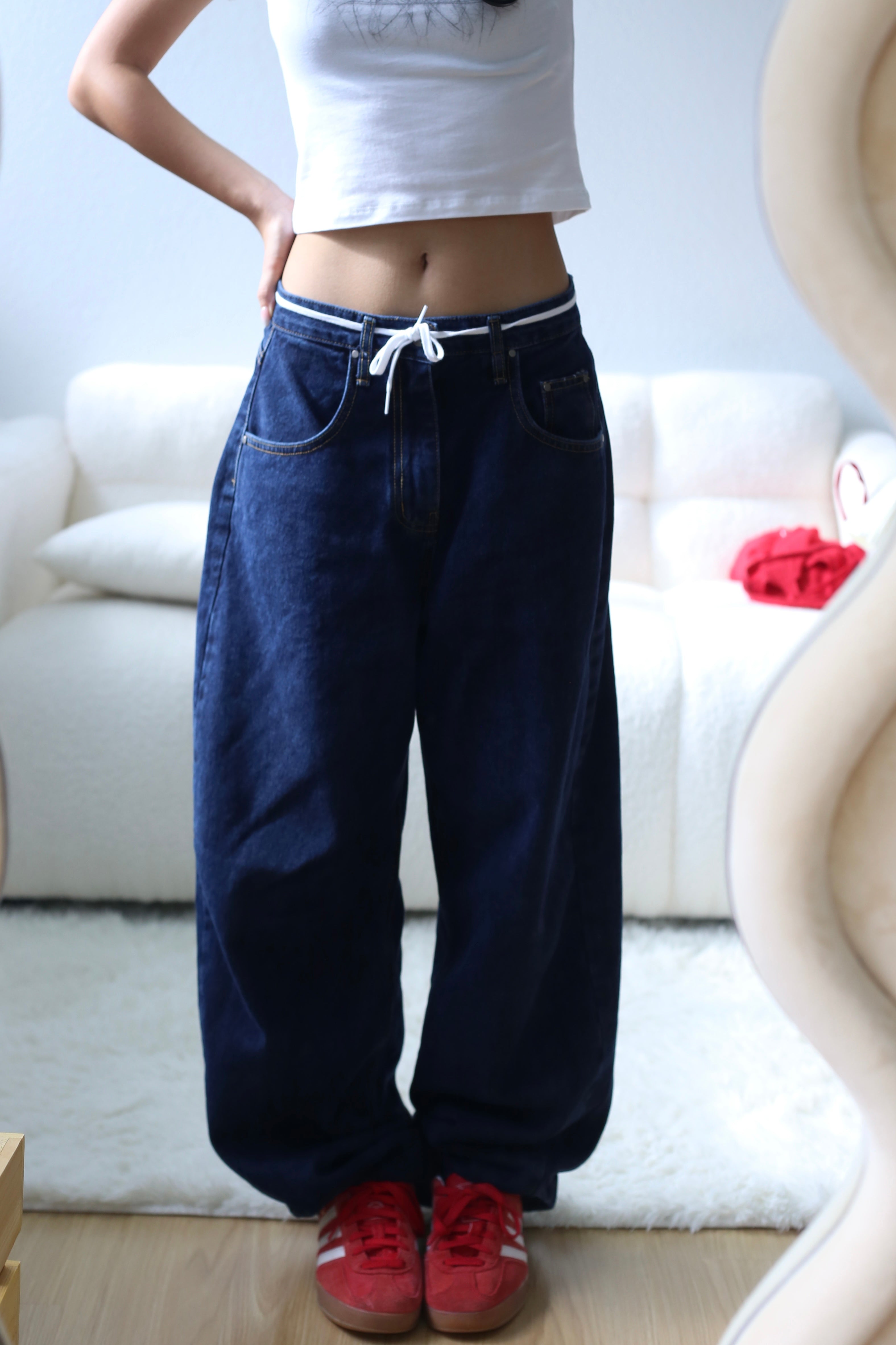 【原色彎刀牛仔褲】Classical Blue Barrel Jeans