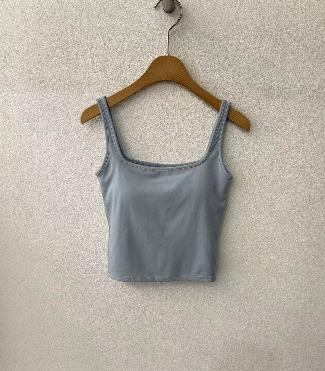 【✔️PAD｜打底必備】Basic Solid U Neck Padded Bra Top