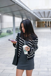 【Old Money氛圍感】Old Money Vibe Striped Cardigan