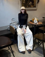 Outerity striped wide leg pants