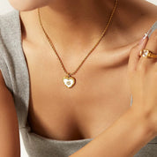 鈦鋼材質！Heart Charms Necklace