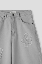 【大熱彎刀褲❤️‍🔥】Flower Barrel Jeans