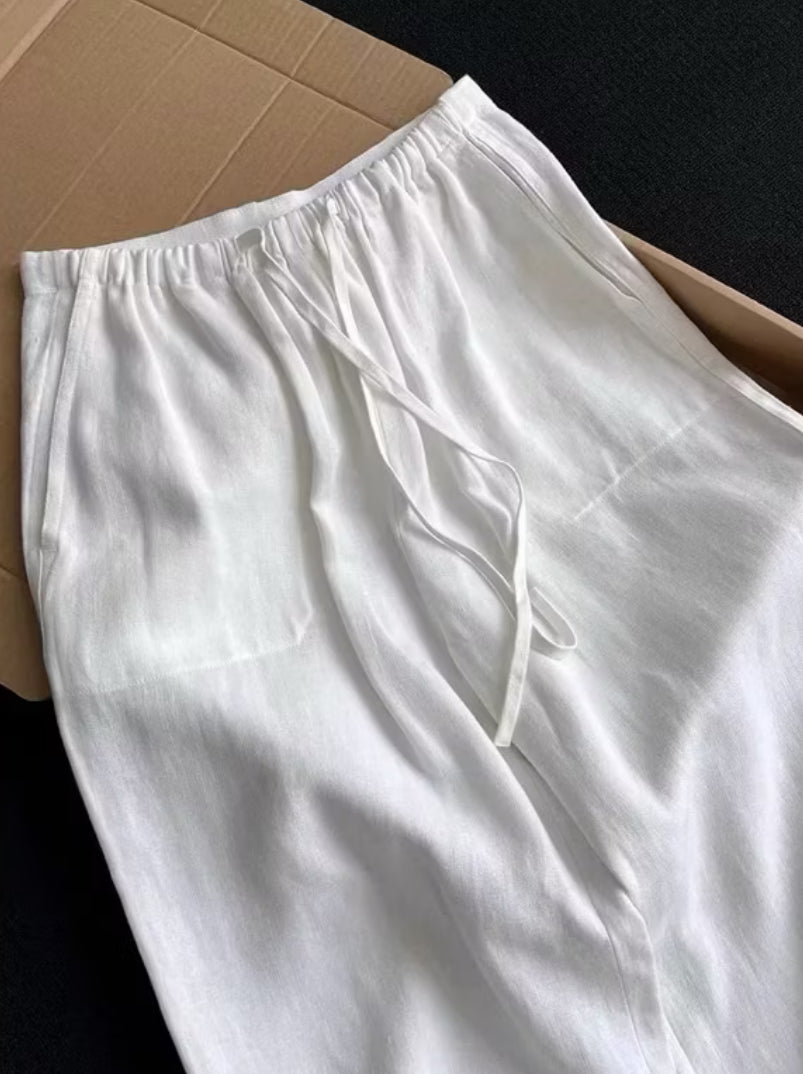 Straight Leg Linen Pants(100% Linen)