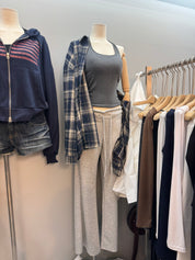 【🇰🇷韓國連線】歐美基礎低腰微喇叭休閒褲