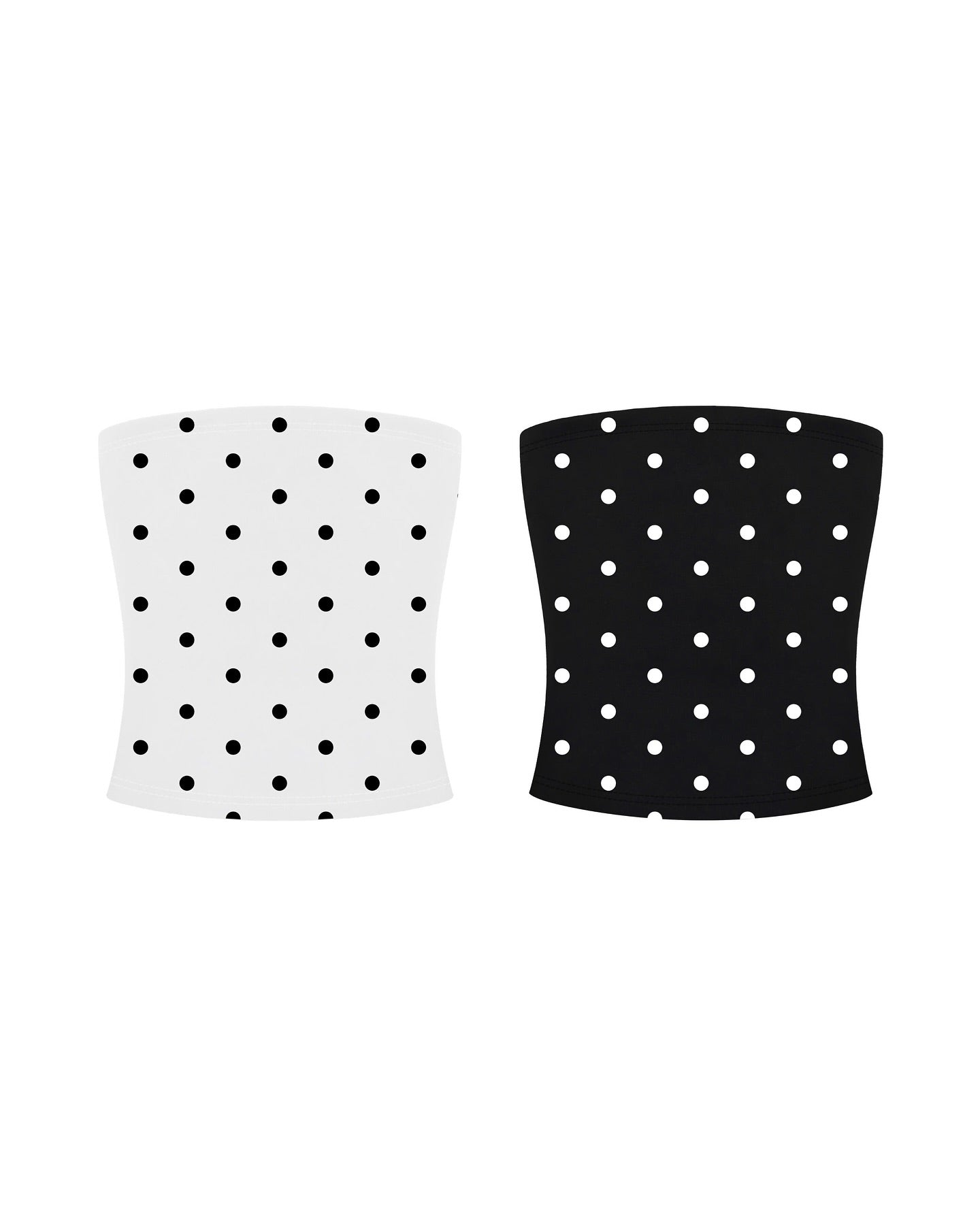 Bichan Strapless Polka dot Top