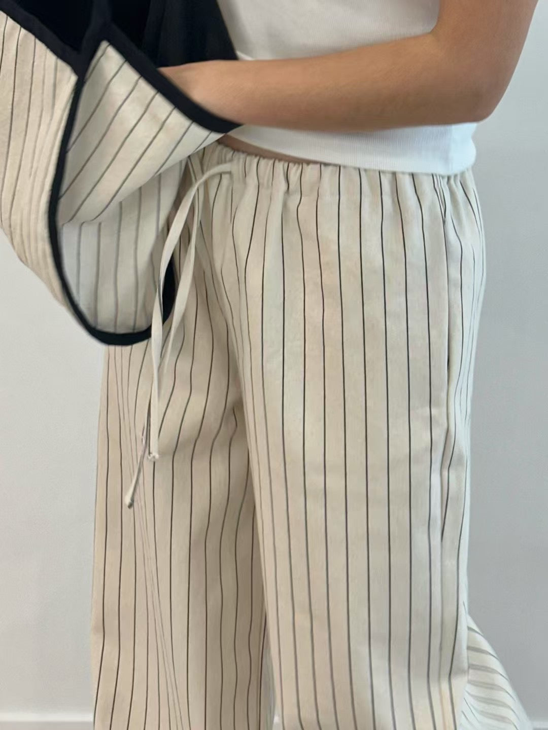 【顯腳長！知性直腳細條紋長褲】Striped Cozy Pants