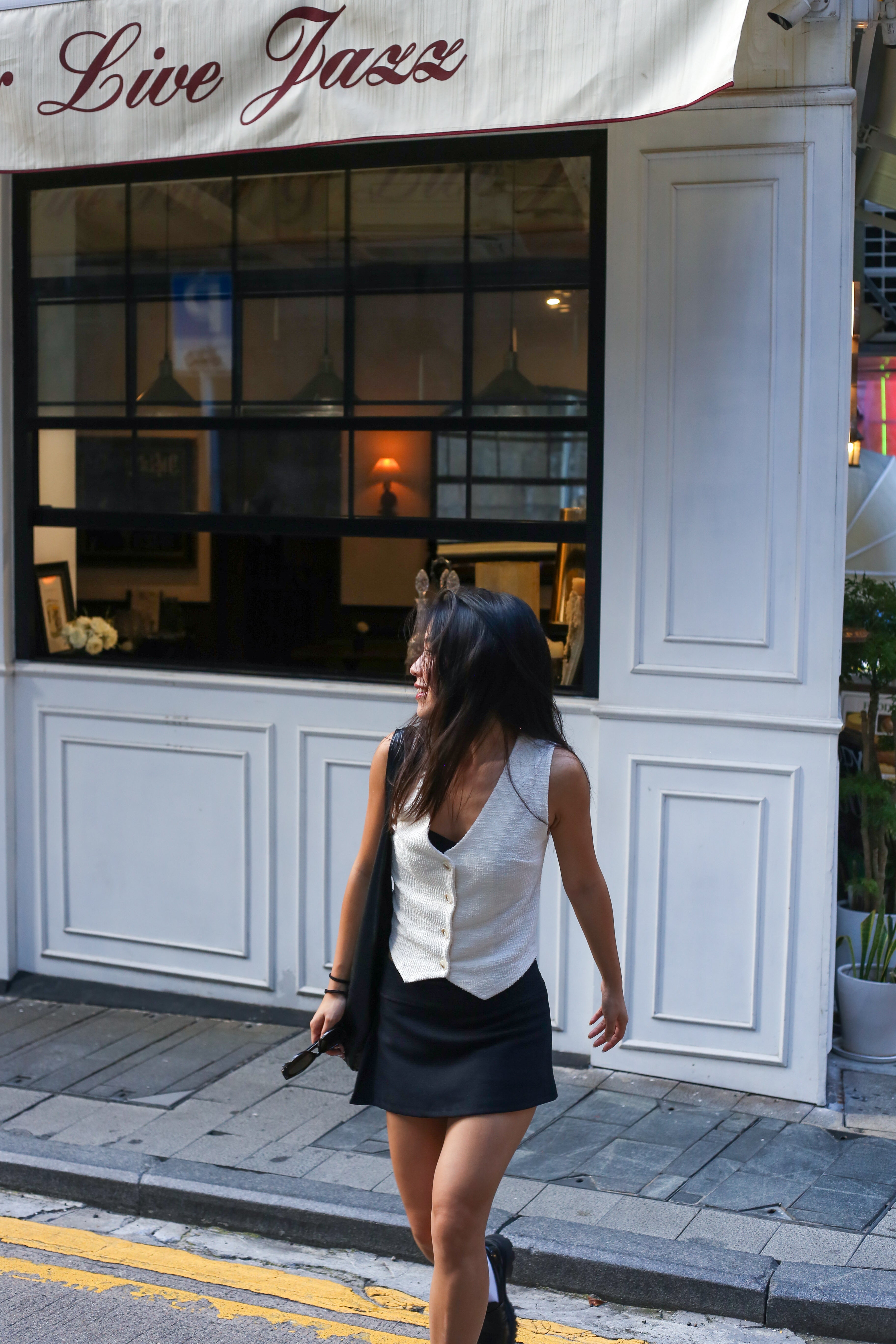 【美式復古低腰裙褲】Basic Solid Low Waist Skort
