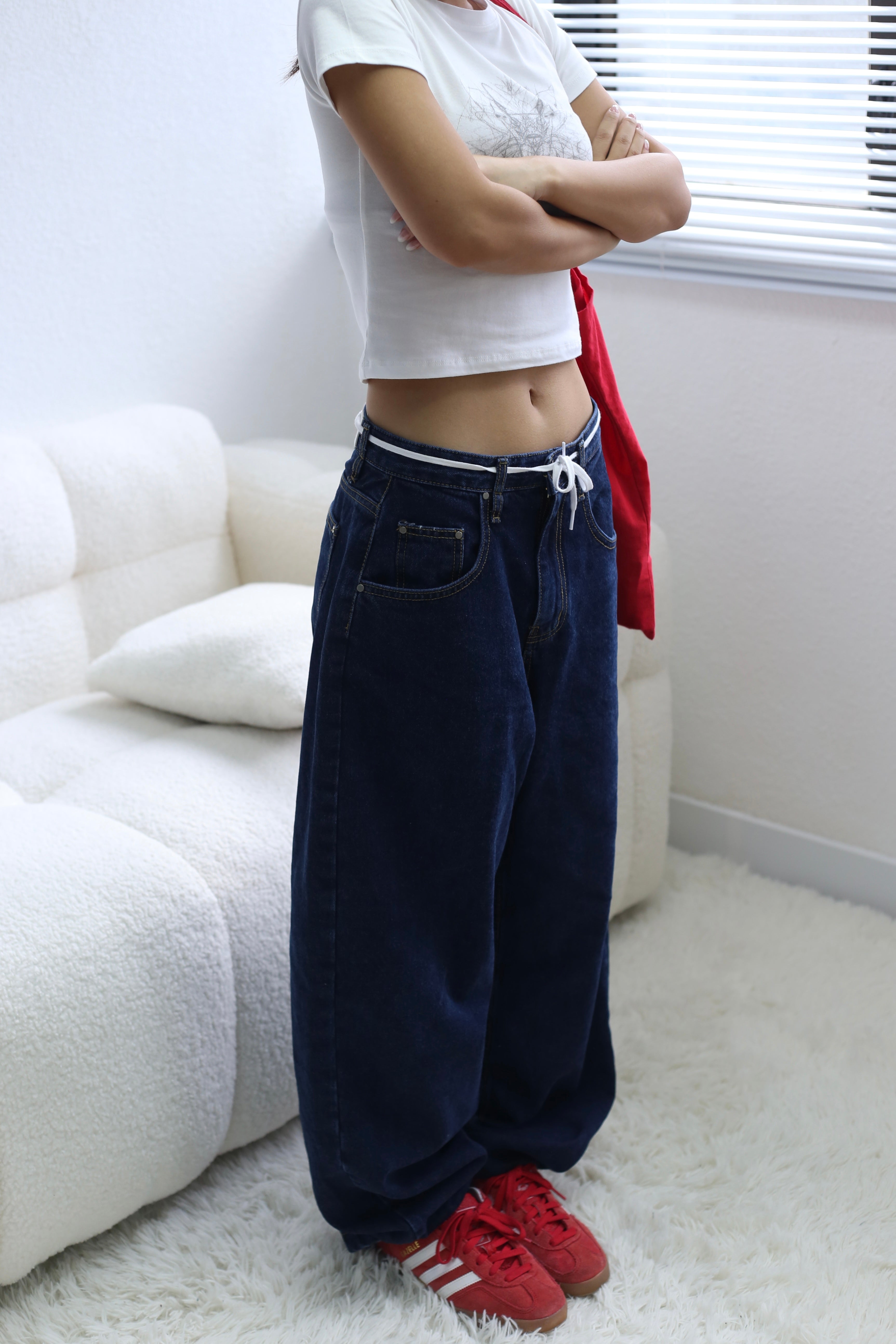 【原色彎刀牛仔褲】Classical Blue Barrel Jeans