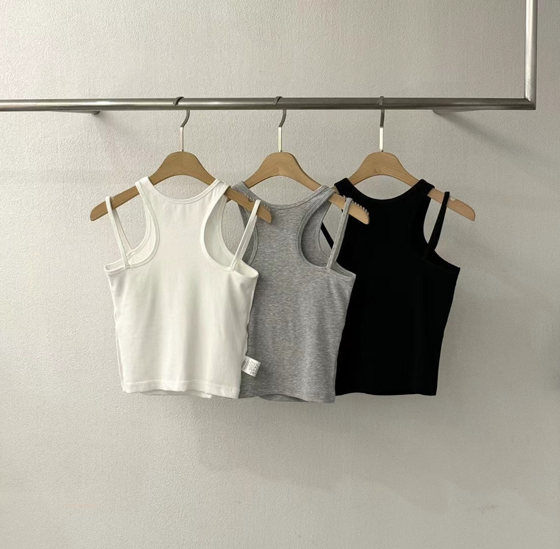 【✔️PAD｜雙肩帶設計】Double Strap Padded Tank Top
