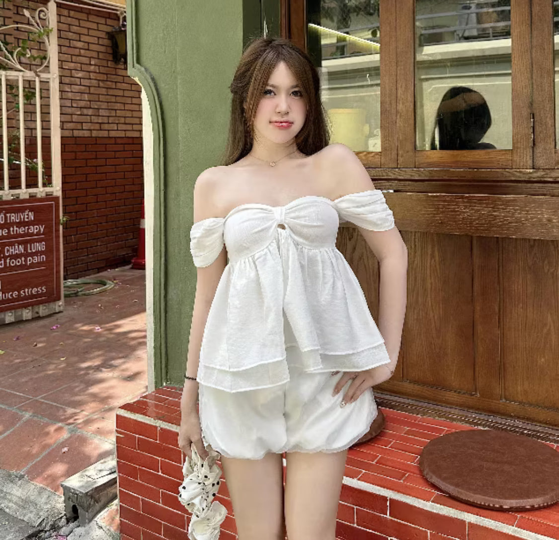 Angel Wings Off-Shoulder Top