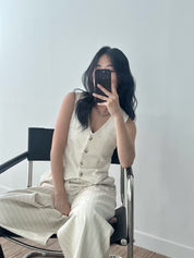 【顯腳長！知性直腳細條紋長褲】Striped Cozy Pants