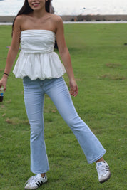 【小個子喇叭褲】Petit Light Blue Flare Jeans
