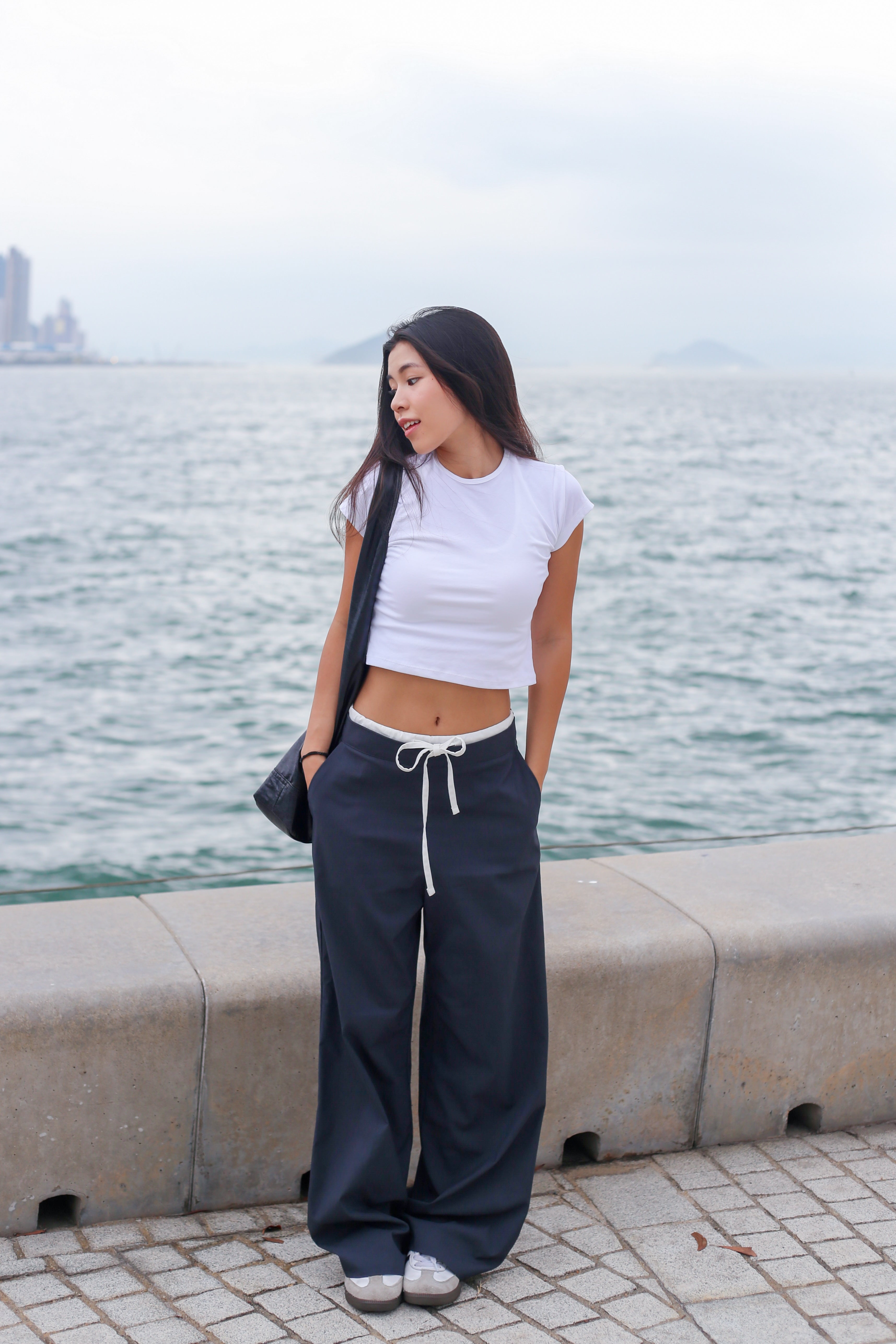 【歐美休閑感綁帶西褲】Casualuxe Wide Leg Suit Pants