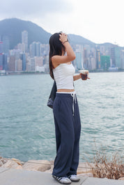 【歐美休閑感綁帶西褲】Casualuxe Wide Leg Suit Pants
