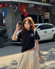 Outerity striped wide leg pants
