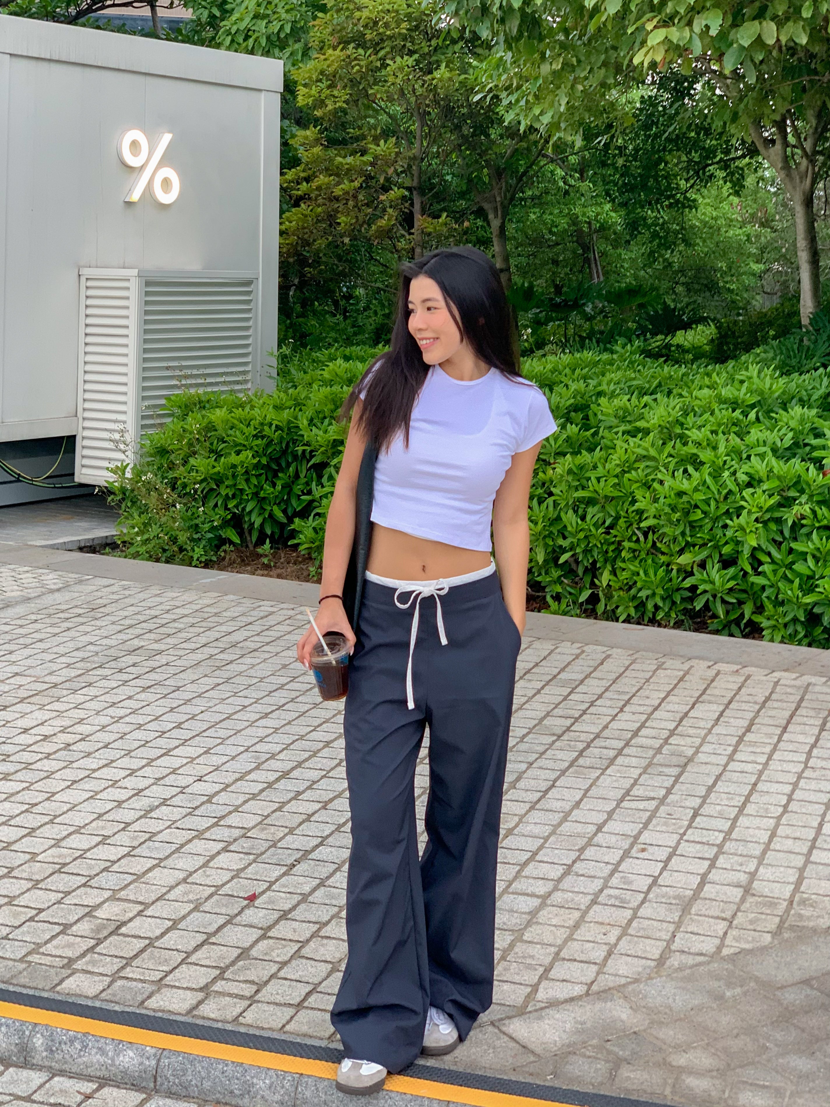 【歐美休閑感綁帶西褲】Casualuxe Wide Leg Suit Pants