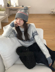 【冬日北歐毛衣❄️】Nordic Round Neck Cardigan