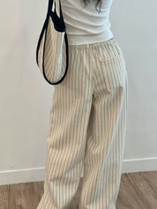 【顯腳長！知性直腳細條紋長褲】Striped Cozy Pants