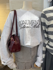 【🇰🇷韓國連線】Monument刺繡Crop款衛衣