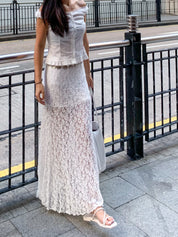 【法式復古!!氣質Lace魚尾裙】Lace Mermaid Maxi Dress