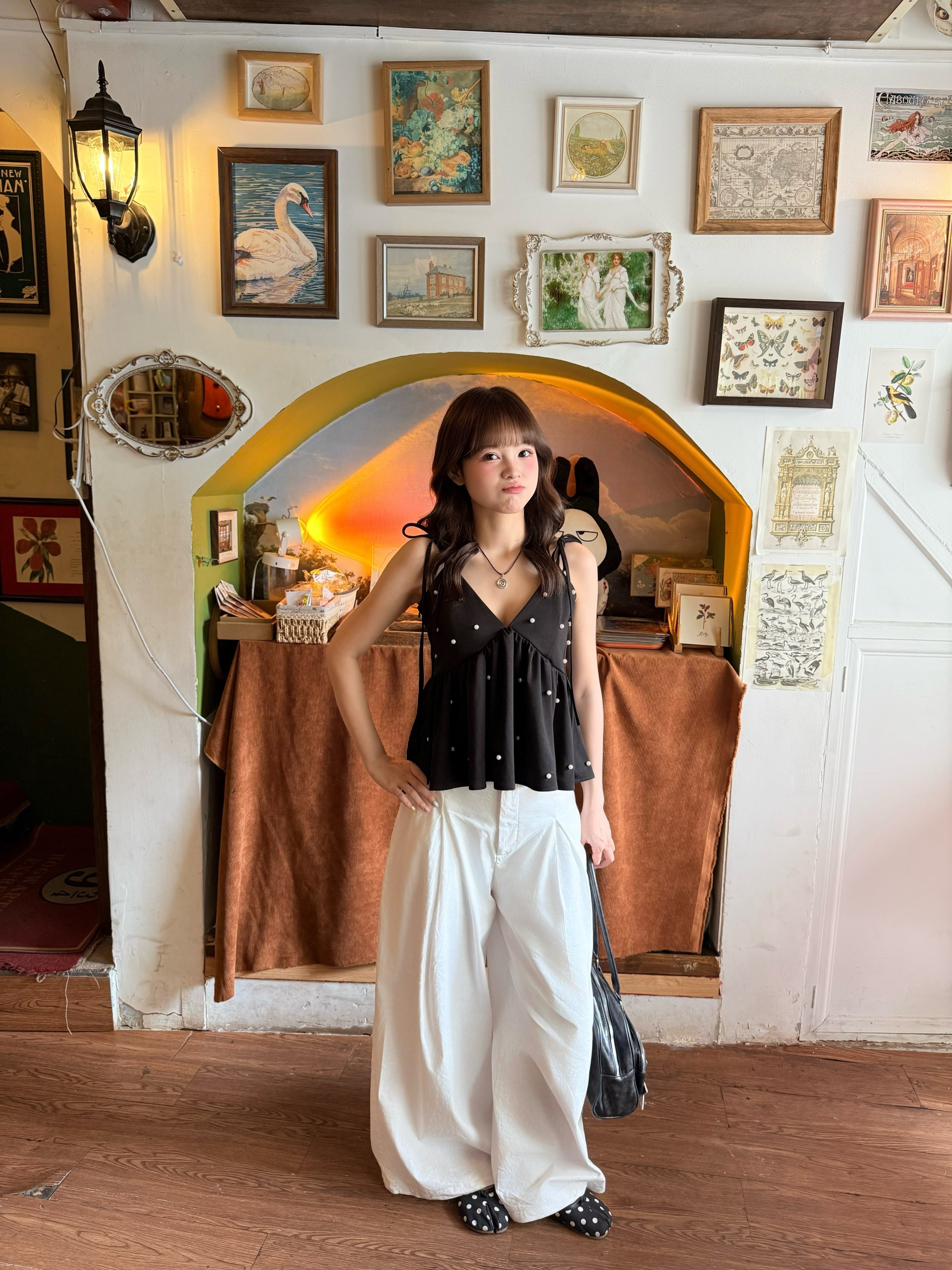 Starlight Pearl V-neck Top