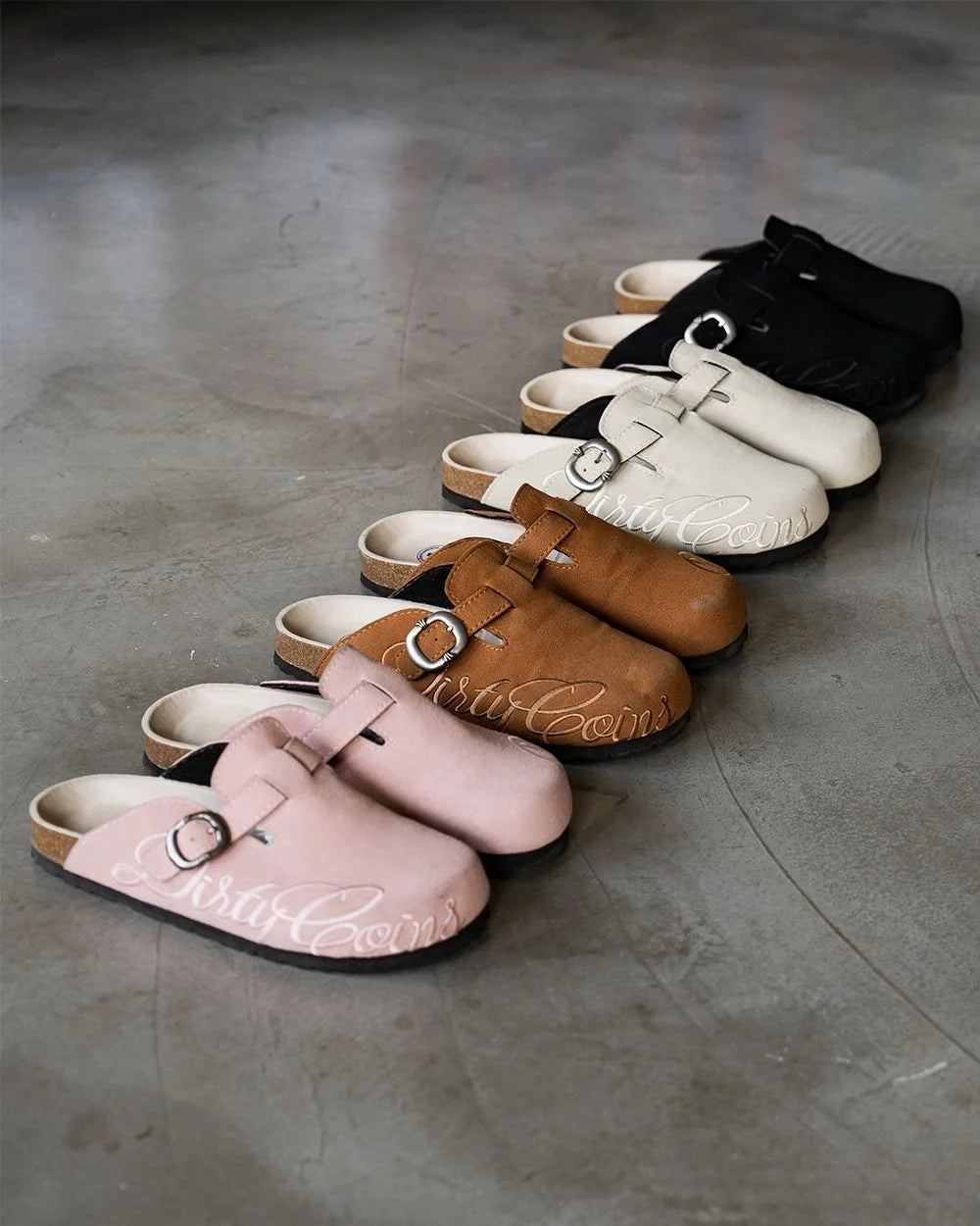 Boston Mules DirtyCoins Script Sandals