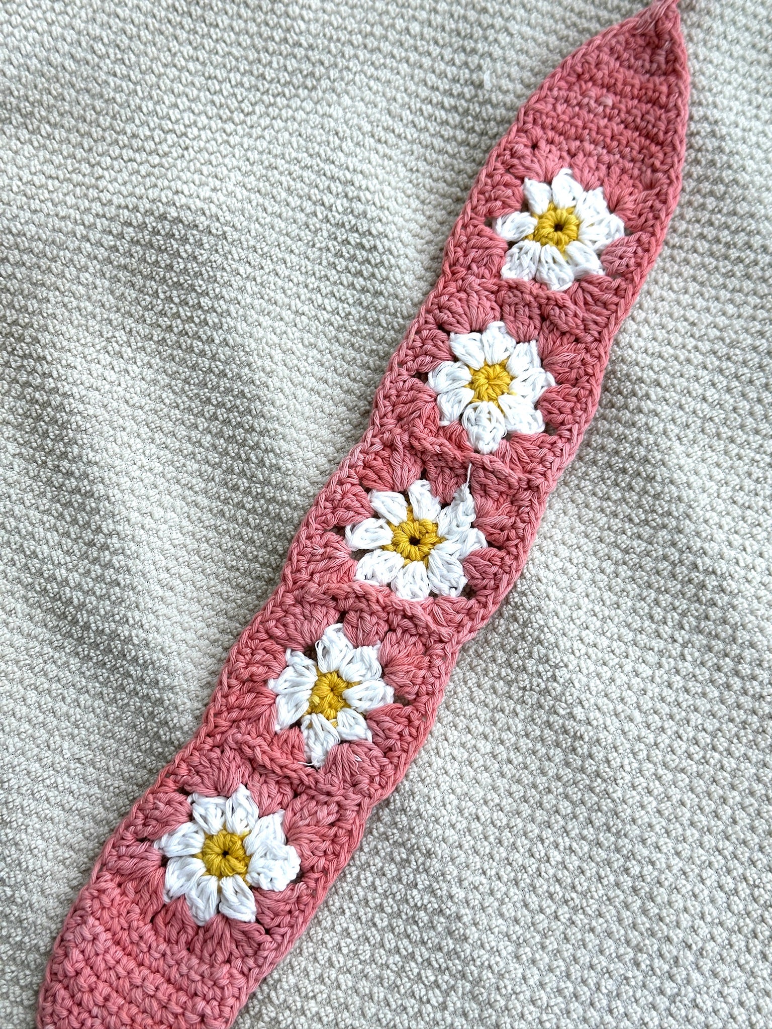 #T195 Floral Crochet Headband