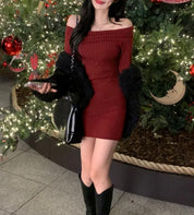 【節日感Party Dress🎊】2 Way Off Shoulder Dress