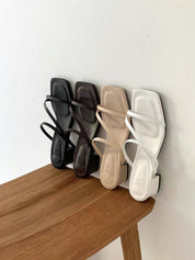 【韓國製造｜5cm粗踭】MIK Cross Strap High Heels