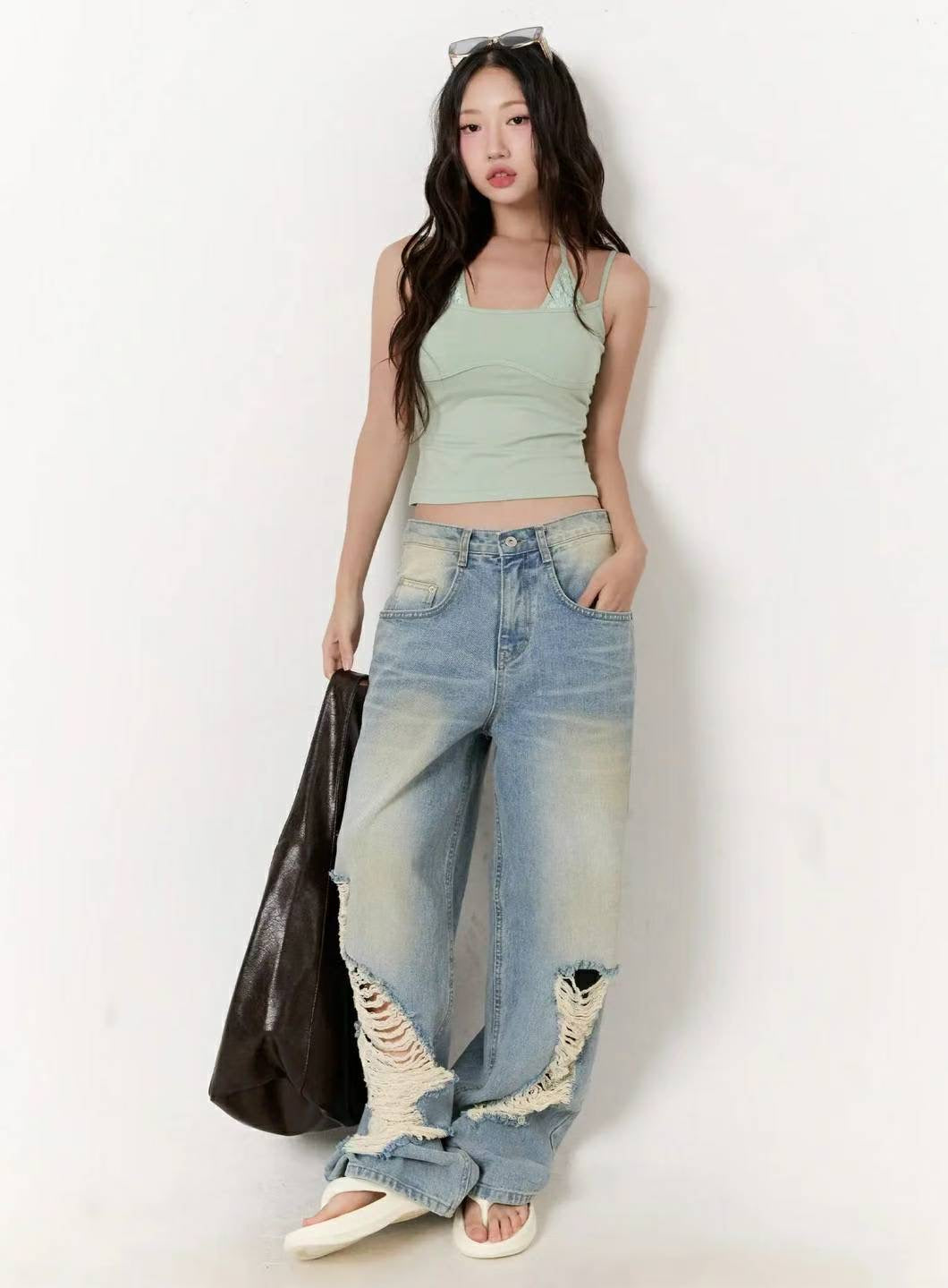 【假兩件laces背心🎶】Double Layered Lace Cami Top