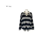 【人氣大熱產品🔥】Striped Polo Oversized Cardigan