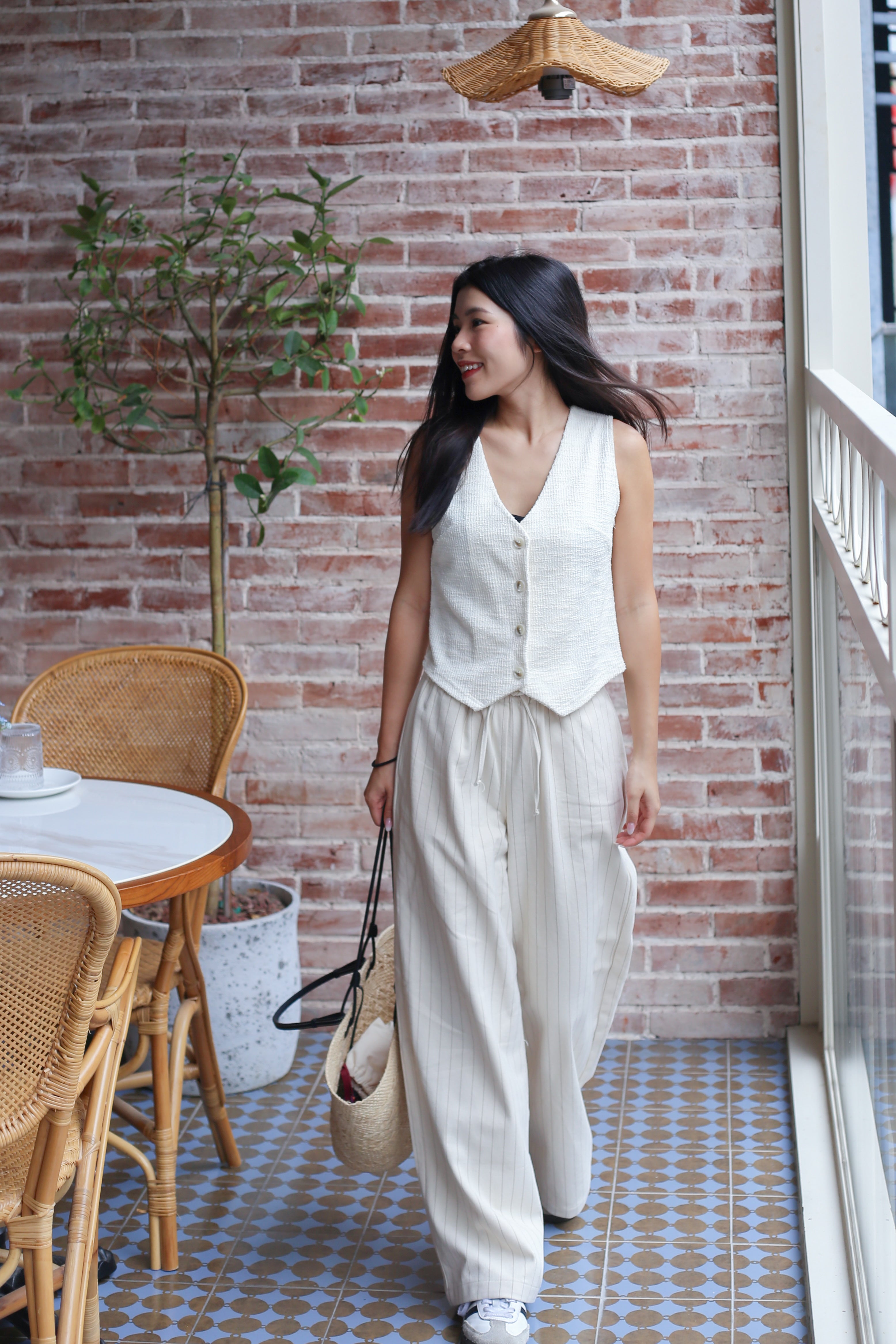 【顯腳長！知性直腳細條紋長褲】Striped Cozy Pants